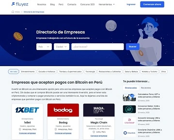 Desarrollo web de directorio para Fluyez