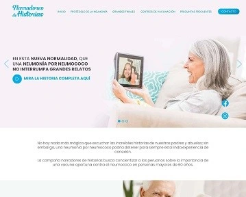 Diseño de pagina web para Narradores