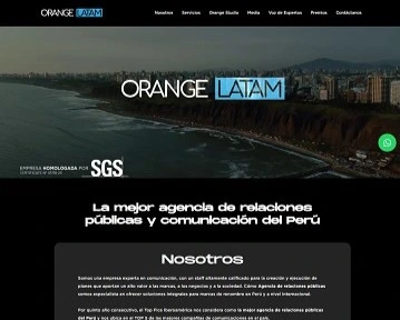 Diseño de pagina web para orange latam